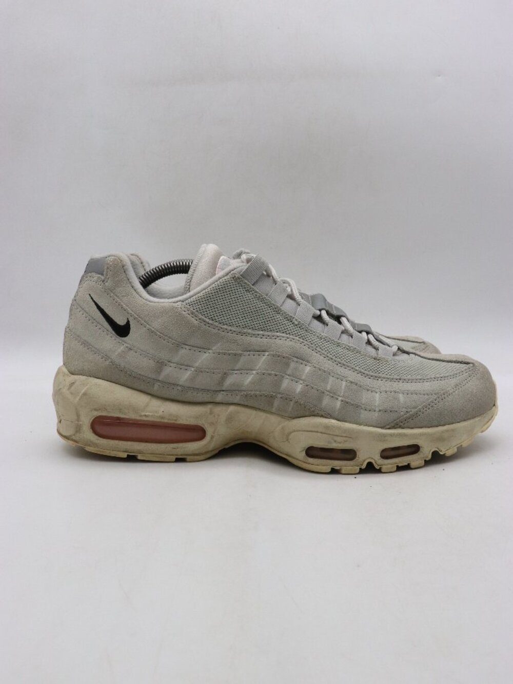 Nike Air Max 95 Shoes Men's Size 11.5 Grey Fog Pink Foam Sneakers